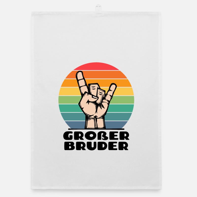 Stolzer Großer Bruder Statement Bruderherz Organic Geschirrtuch