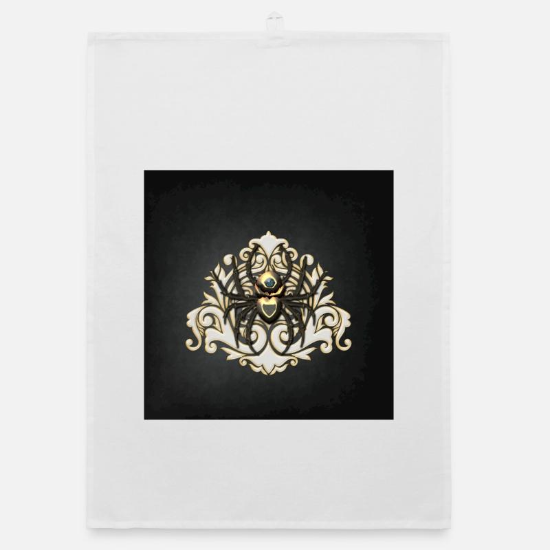 Geniale Steampunk-Spinne Organic Geschirrtuch