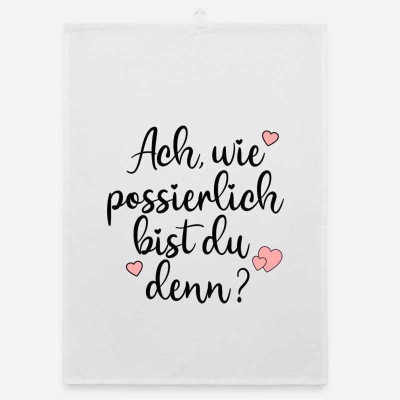 POSSIERLICH - KOMPLIMENTE VERTEILEN SPRÜCHE Organic Geschirrtuch