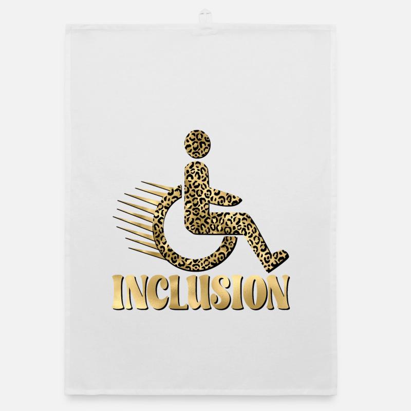 INCLUSION WHEELCHAIR LEOPARD PATTERN Organic dish towel