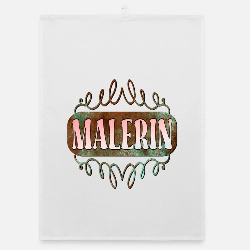 BERUF MALERIN Organic Geschirrtuch