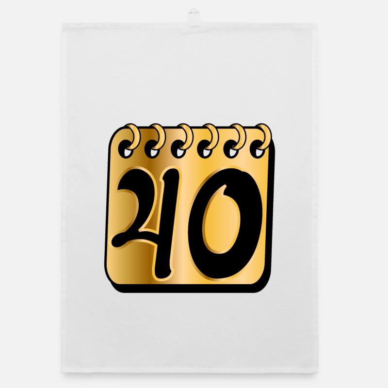 40. Geburtstag Vierzig VIERZIGJÄHRIGE Organic Geschirrtuch
