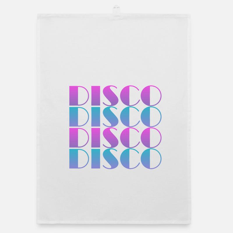 Conception de motif de texte disco vibrant Torchon bio