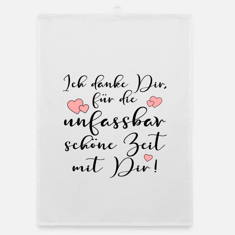 UNFASSBARE DANKBARKEIT ZEIT MIR DIR SPRÜCHE Organic Geschirrtuch