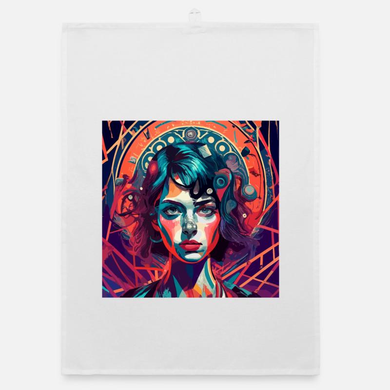 Psychedelic Lady Organic Geschirrtuch