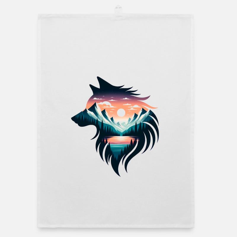 Forme de loup Torchon bio