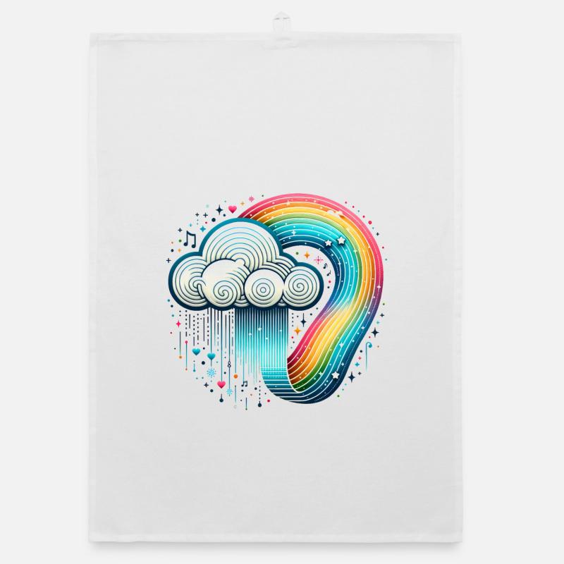 Rainbow Cloud Organic dish towel