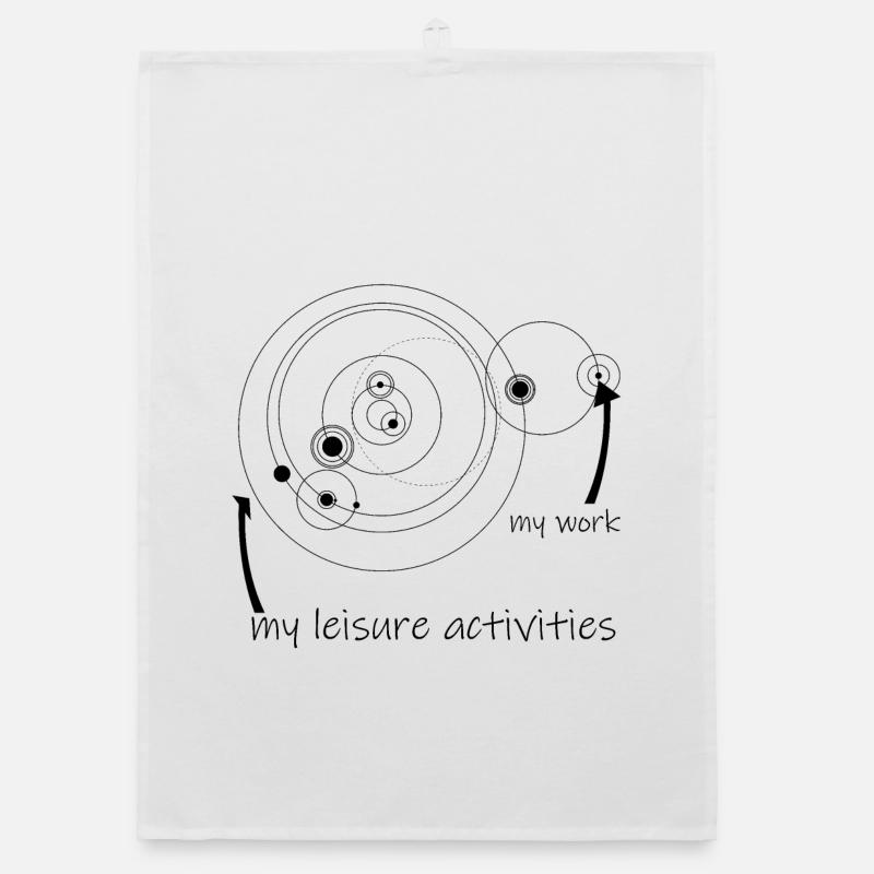 life & work circles (black) Organic Geschirrtuch