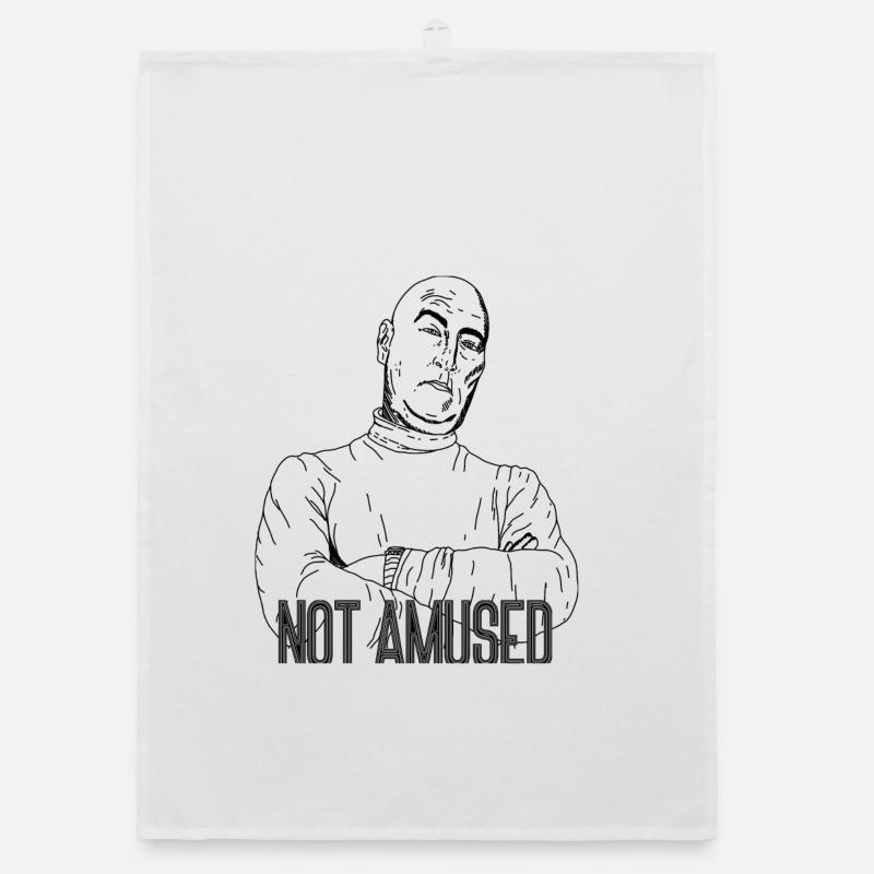 Not Amused – Sarcastic Statement Design Organic dish towel