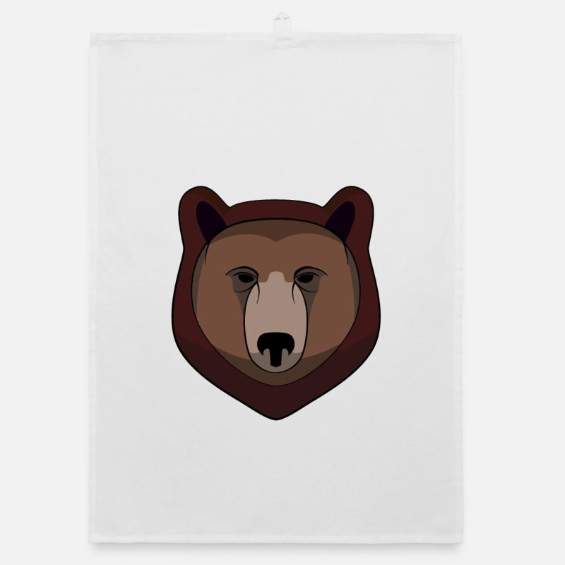 Bear - Bear Head - Logo Organic dish towel