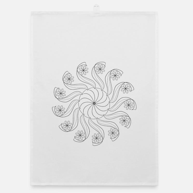 Mandala Carousel Organic dish towel