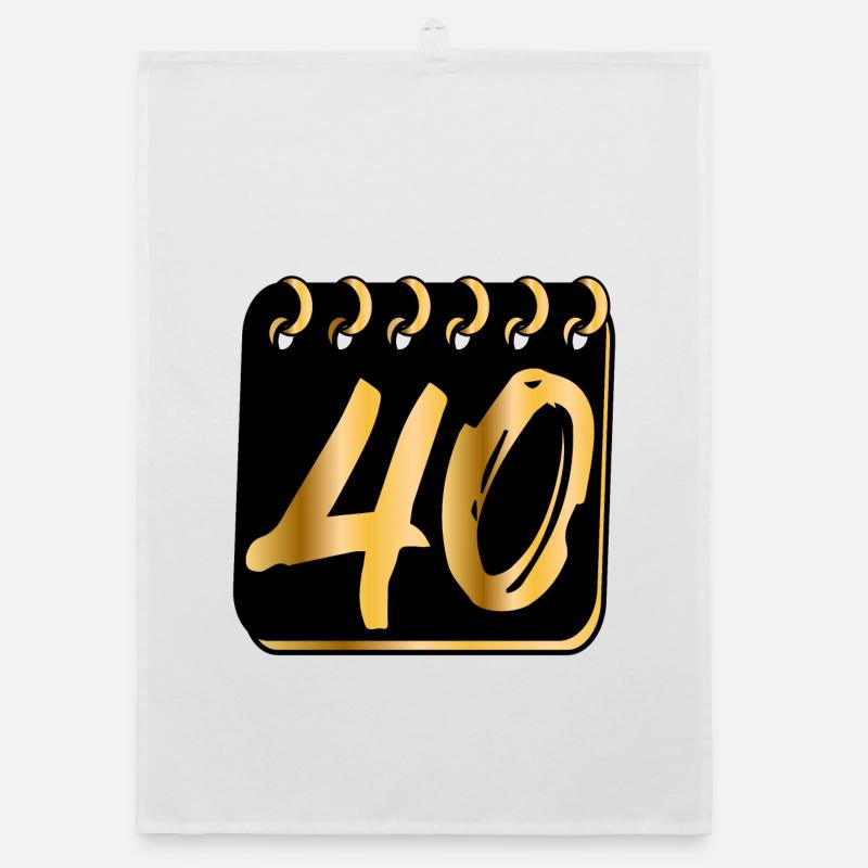 NUMÉRO 40 - Quarante - 40 ans Torchon bio