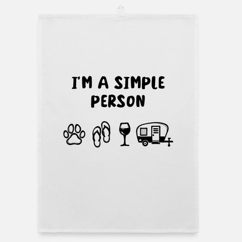 Caravan Wanderer Statement Chilling Holidays Organic dish towel