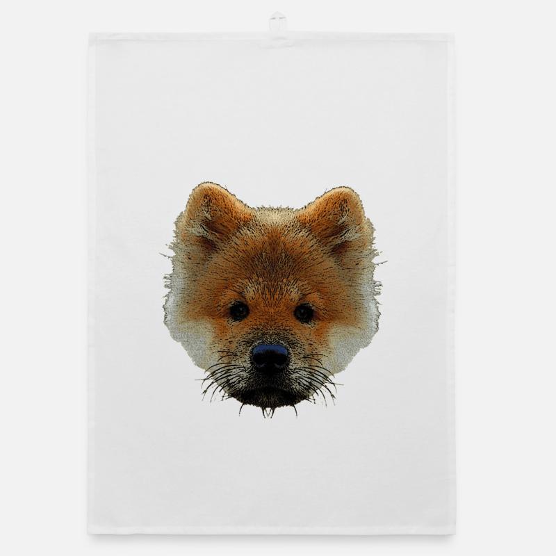 sweater mit hündchen, chow chow welpe Organic Geschirrtuch