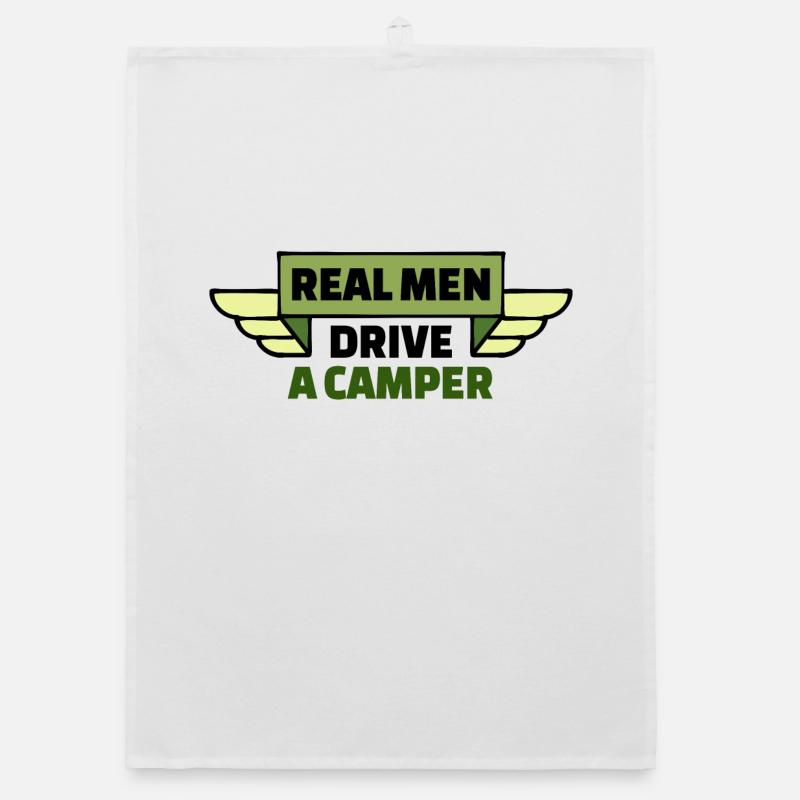 Camper Camping Statement Wanderer Wohnmobil Urlaub Organic Geschirrtuch