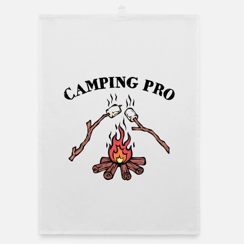 Campfire Campsite Statement Camping Camper Organic dish towel
