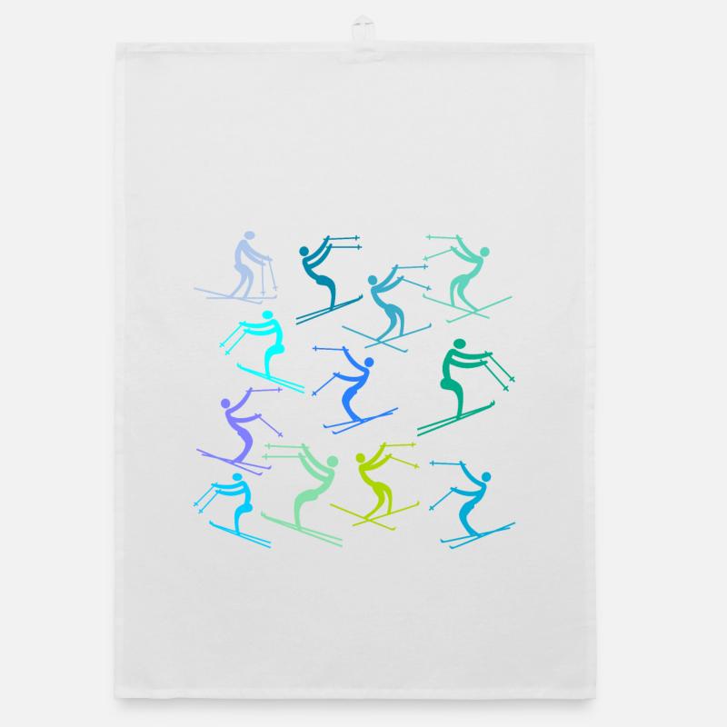 BEGINNERS SKIING SKI SLOPES Organic dish towel