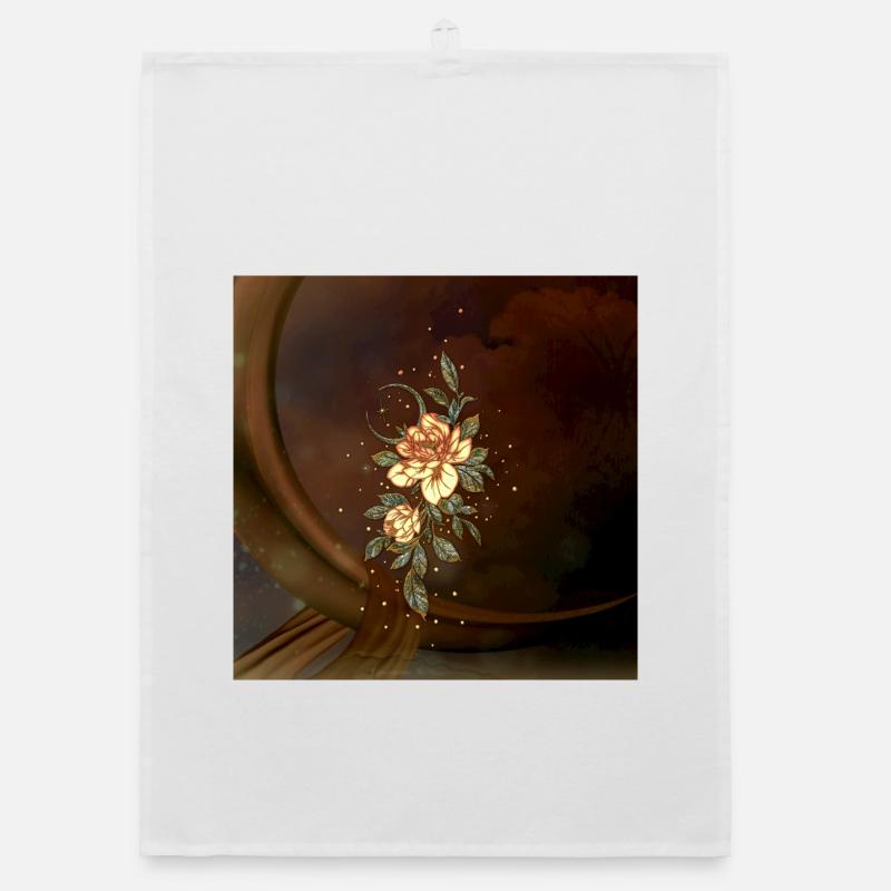 Wunderbare, elegante Blume. Organic Geschirrtuch