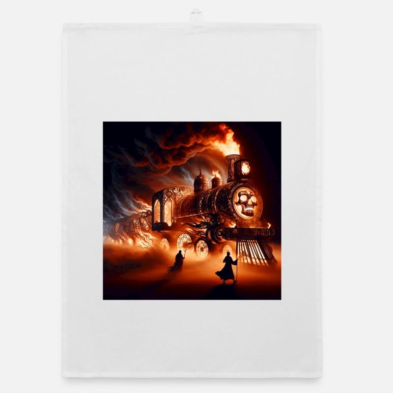 The Hell Train Organic dish towel