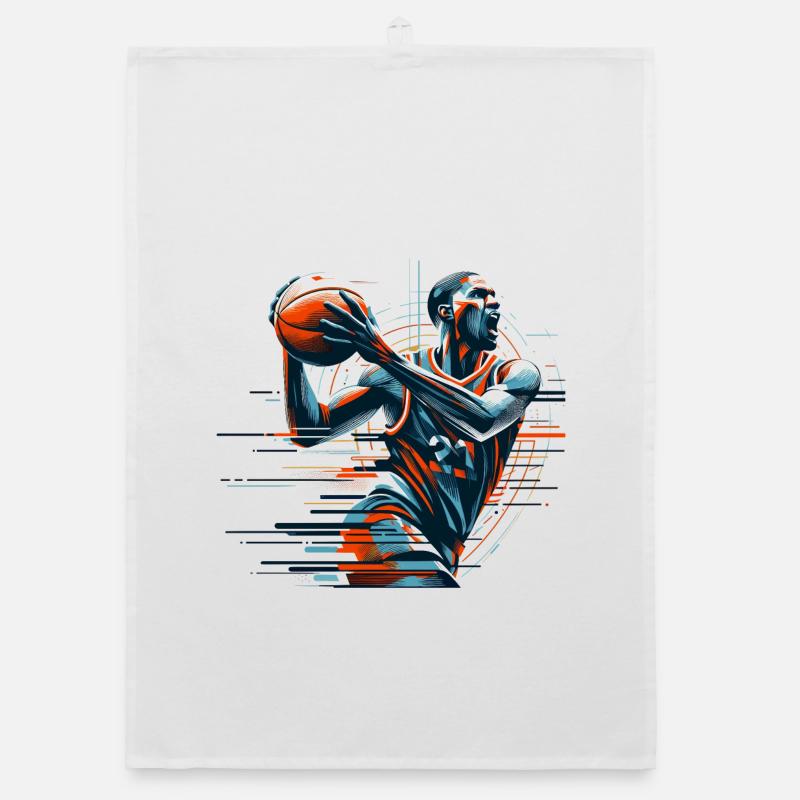 Cadeau dynamique de basket-ball Torchon bio