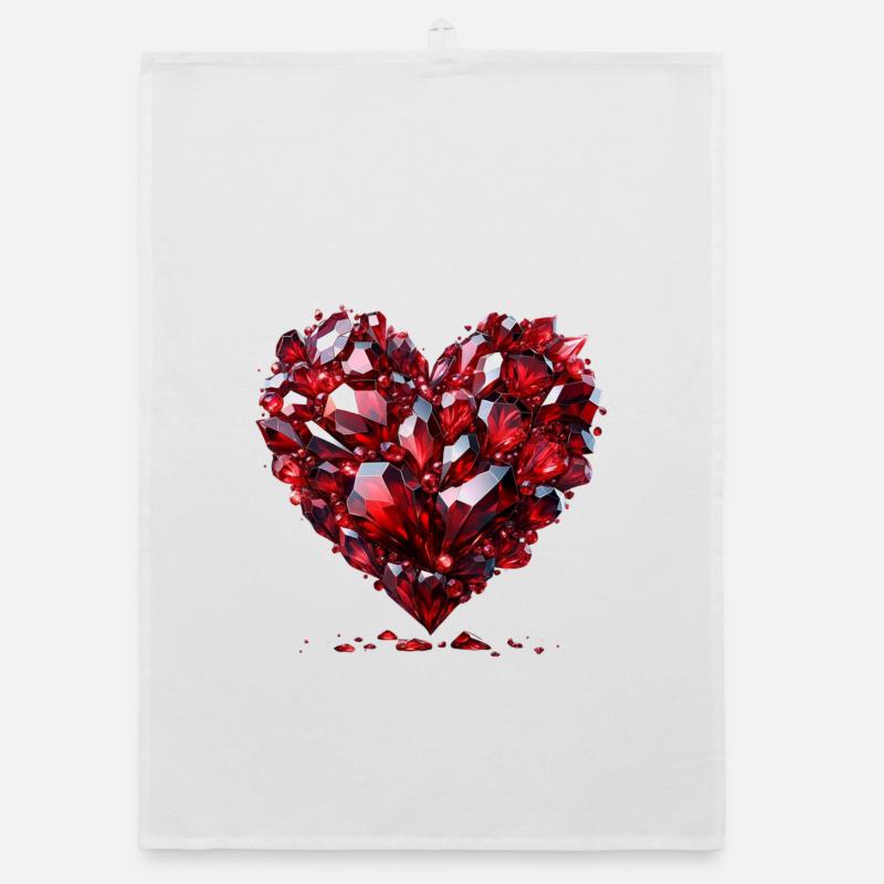 Ruby Love T-Shirt Organic dish towel
