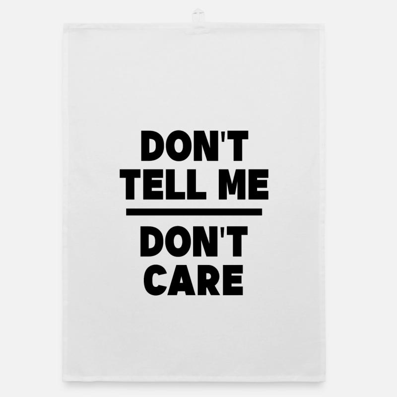 I don't care Statement Chill Organic dish towel