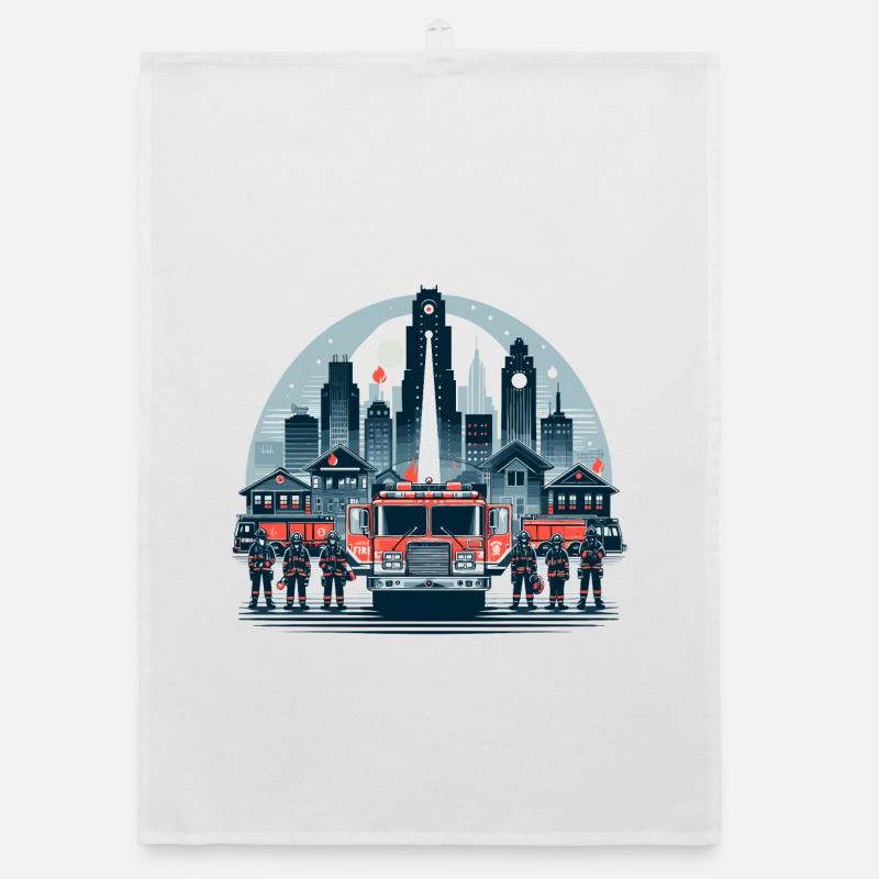 Firefighters City Gift Organic dish towel