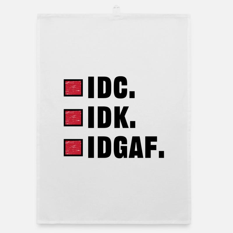 I don't care statement funny indifferent Organic dish towel