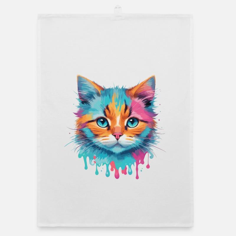 Cute Cat Organic dish towel