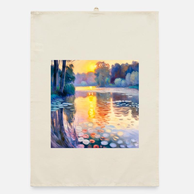 Nénuphars Impressionnisme Torchon bio