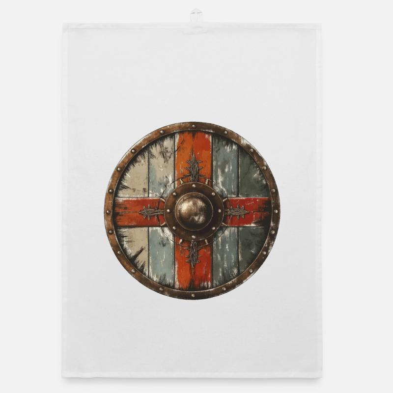 Wikinger-Schild Organic Geschirrtuch