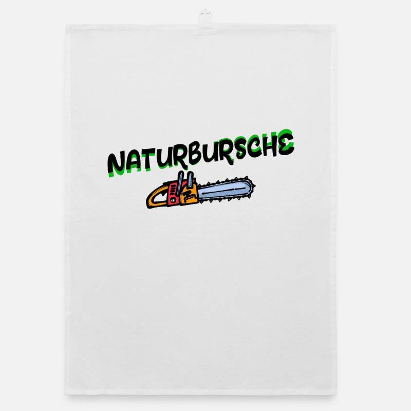 Solid Yard Wood Saw Statement Lumberjack Forestry Organic dish towel