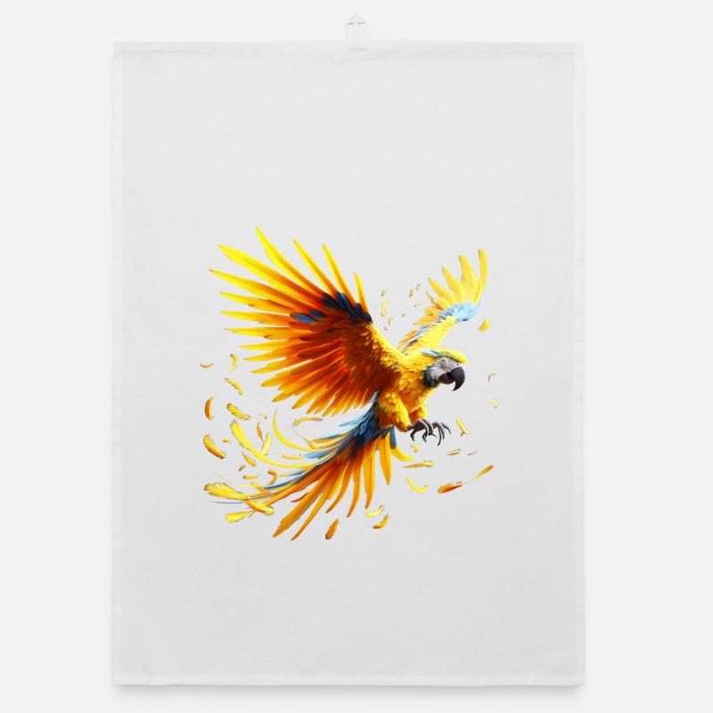Macaw (01) Organic dish towel