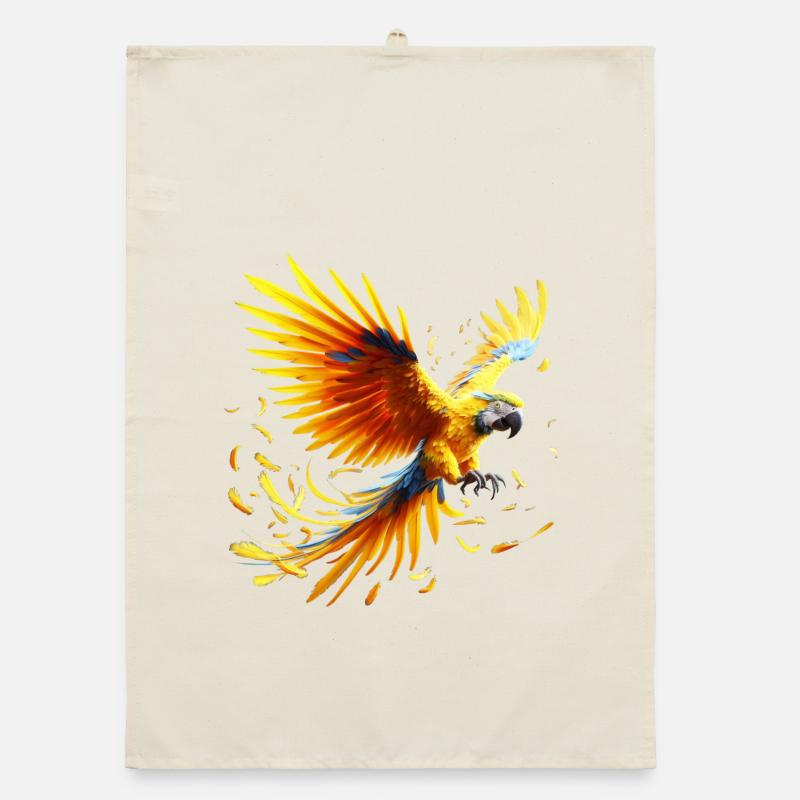 Macaw (01) Organic dish towel