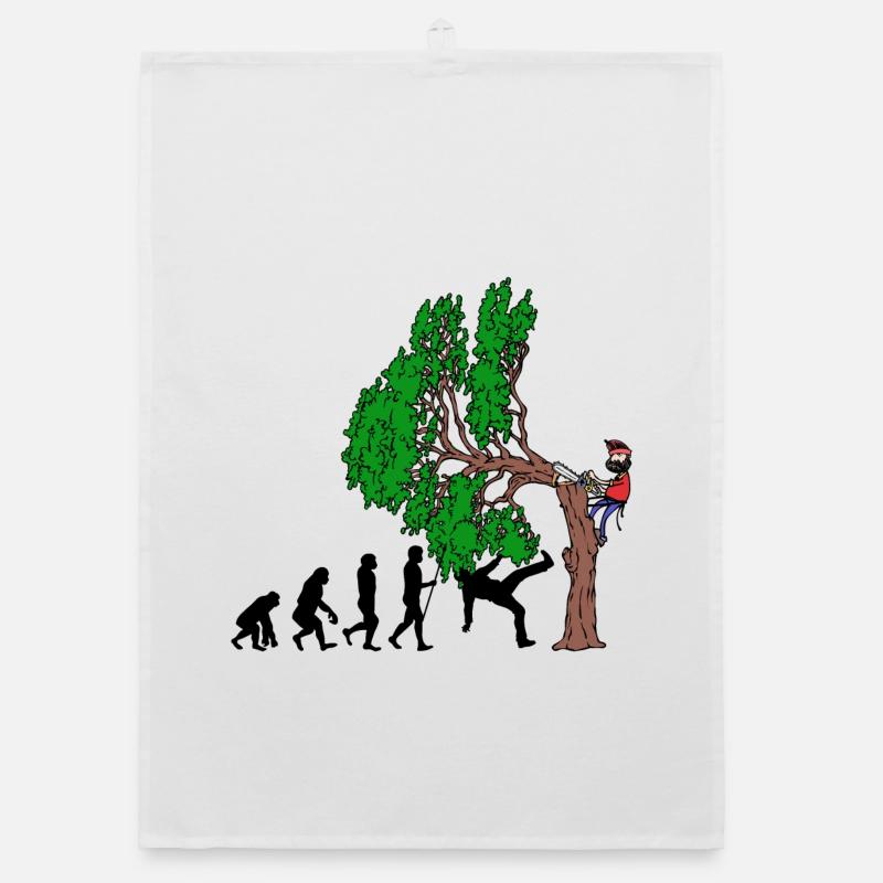 Tree Evolution Wood Lumberjack Lumberjack Forest Organic dish towel