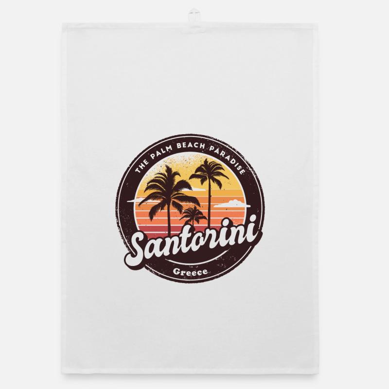 Santorin, Grèce, mer Égée, grec Torchon bio