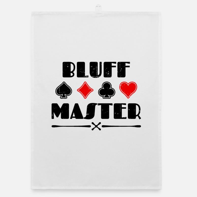 Herz Casino Bluff Statement Poker Profispieler - Organic Geschirrtuch - Weiß