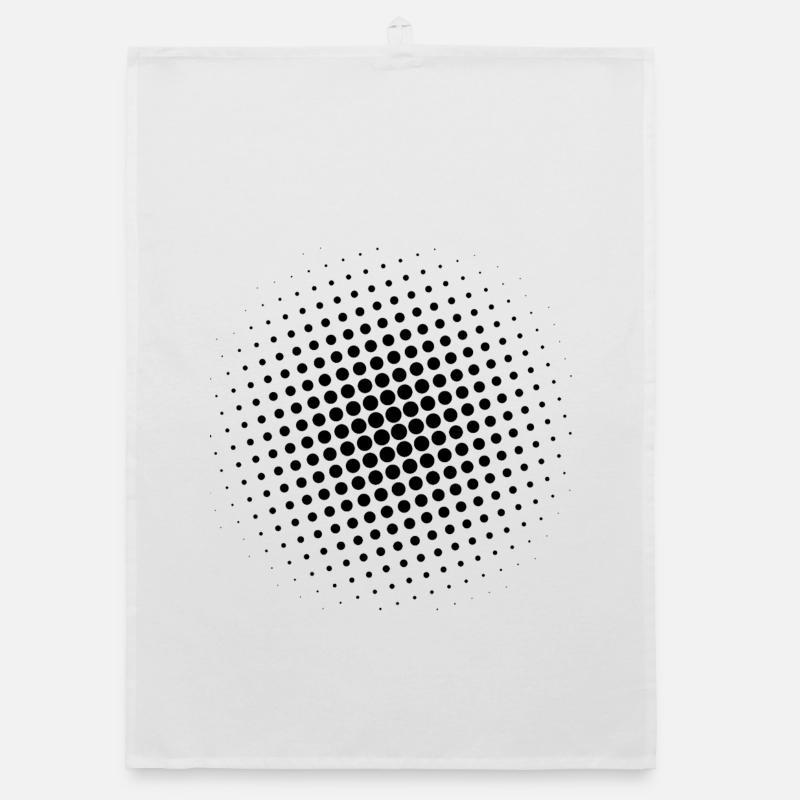 Grid black Organic dish towel