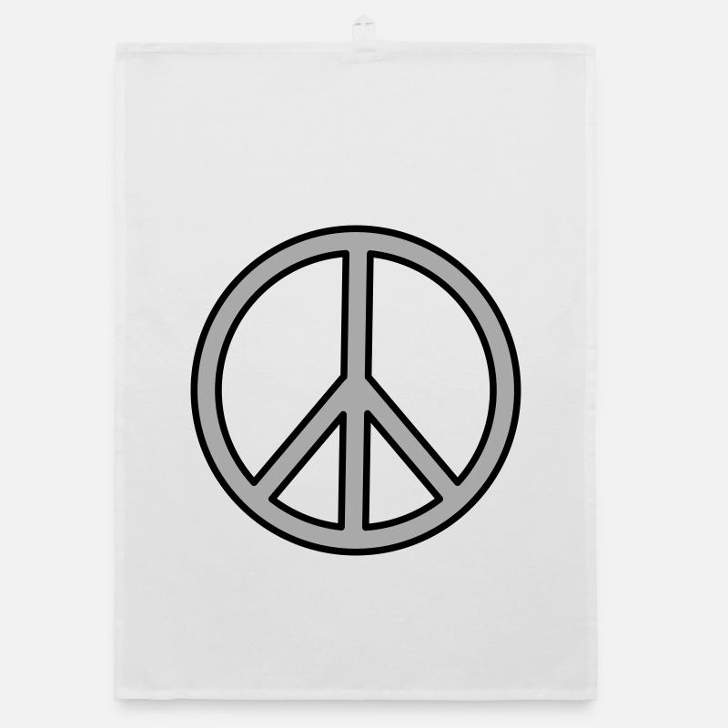 Peace Zeichen Organic Geschirrtuch