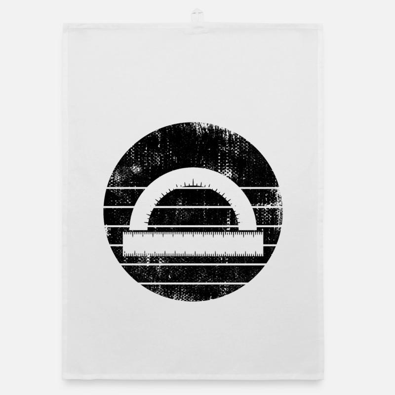 Protractor Ruler Organic dish towel