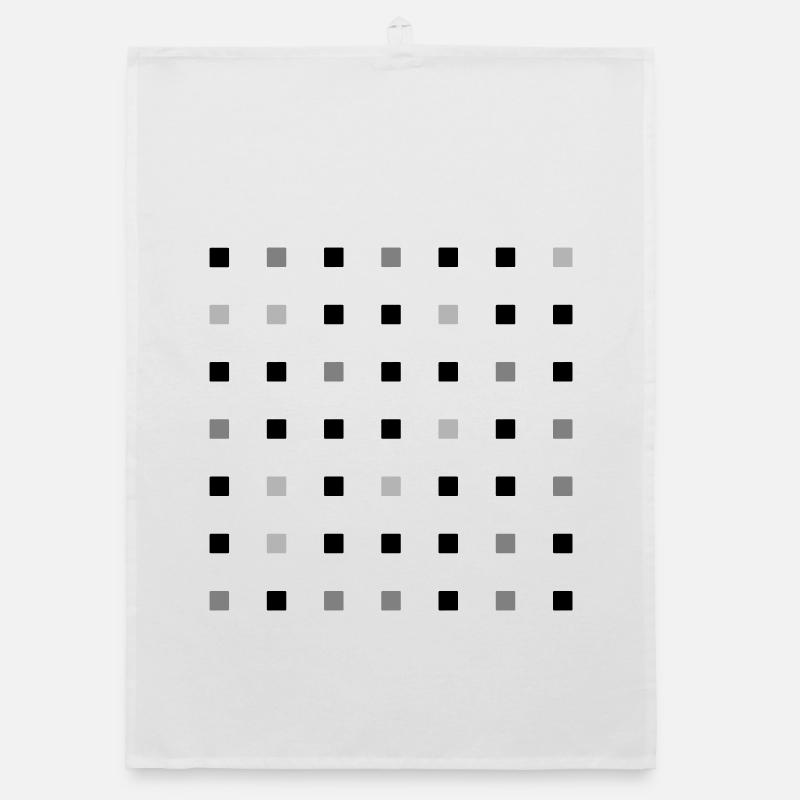 Square Grid Organic dish towel