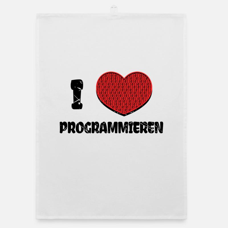 Developer Herz Webentwickler Statement Computer Organic Geschirrtuch