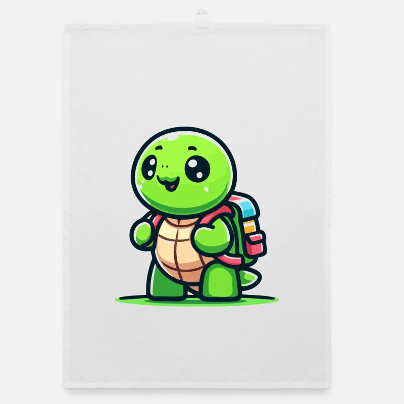 Trailblazer Turtle: Der Entdecker Organic Geschirrtuch
