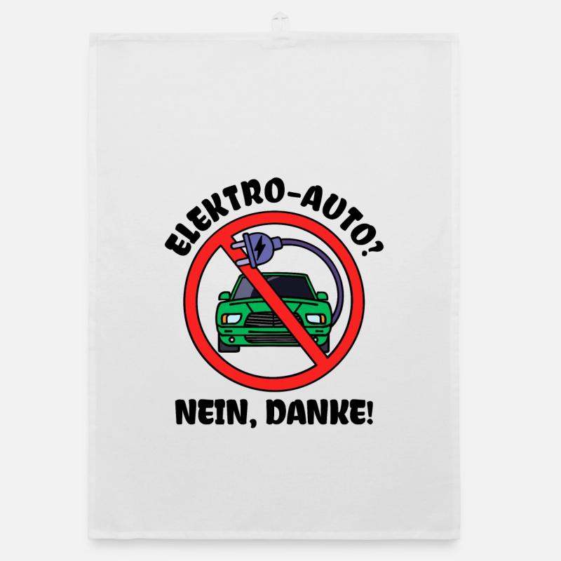 Tanken Statement Antrieb E-auto Energiespeicher Organic Geschirrtuch