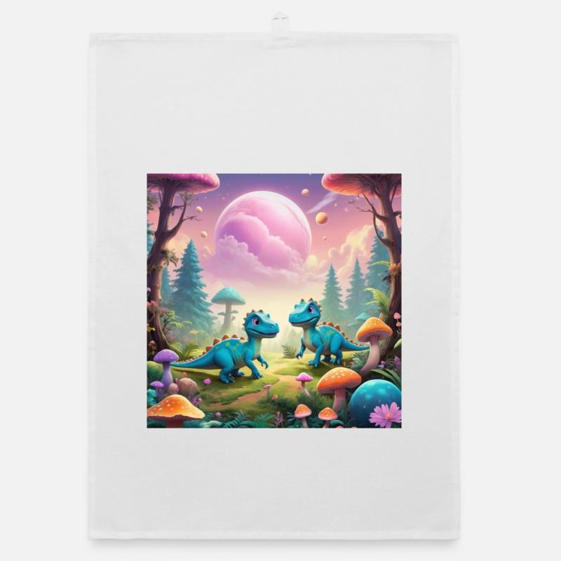 Dinosaur Organic dish towel