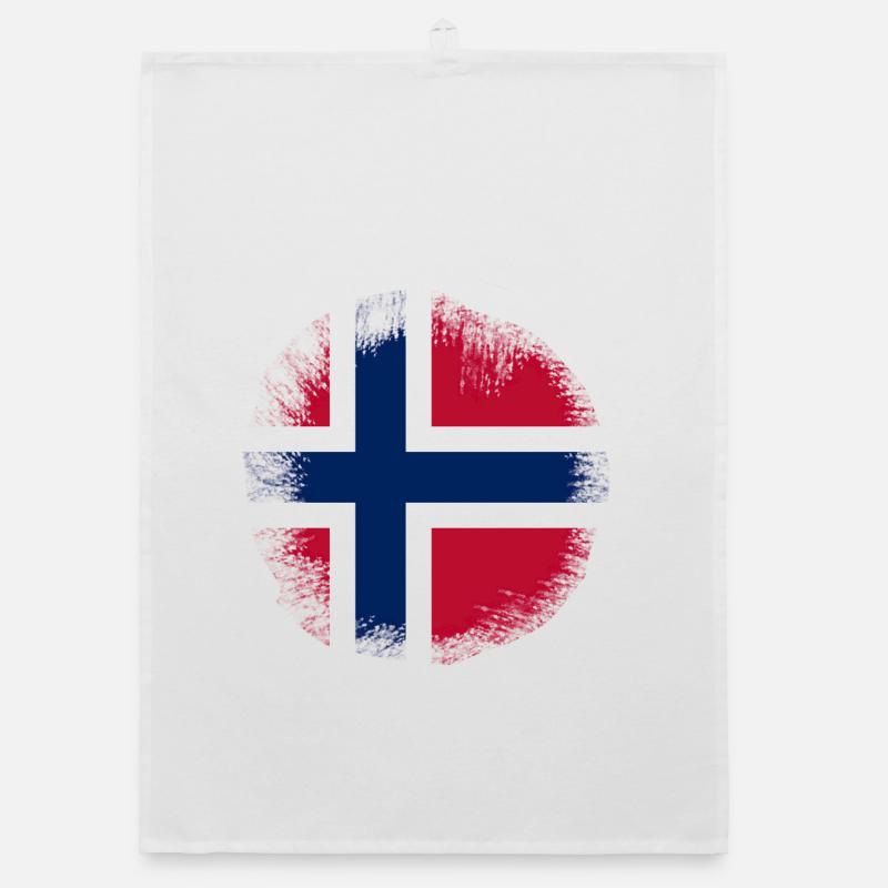 Norway Flag Design Grunge Norge Norway Organic dish towel