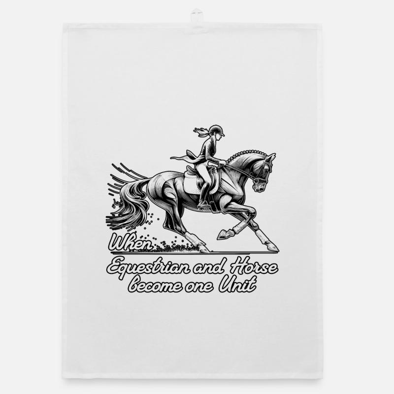 Cadeau d’unité de cheval de cavalier Torchon bio