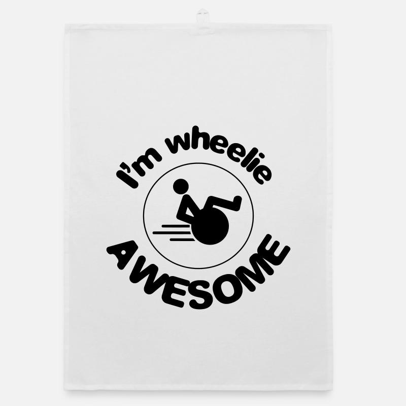 Ich bin ein toller Wheelie. Ich bin ein großartiger Roller* Organic Geschirrtuch