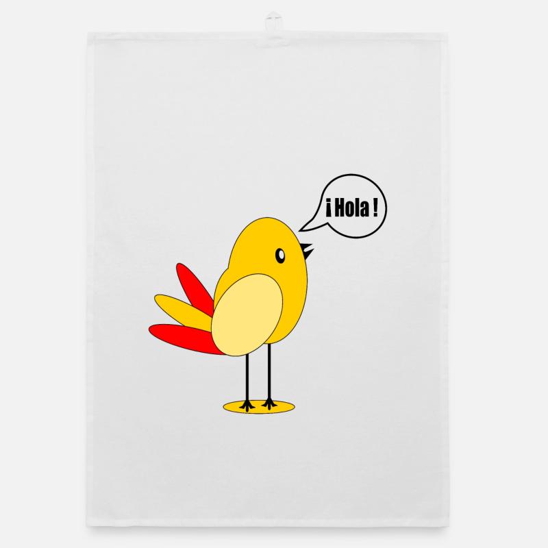 SPANIEN LÄNDERFAHNE SPANISCH VOGEL Organic Geschirrtuch