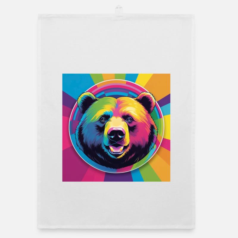 Rainbow Bear Organic dish towel